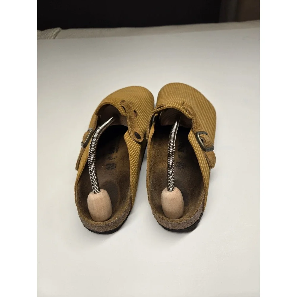 Birkenstock Boston Clogs Mens 43 10 Cork Brown Corduroy Suede Mules 1026155